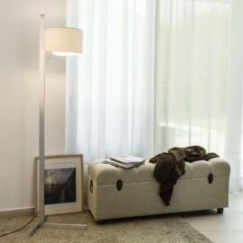 Lámpara de pie STAND UP Aluminio/Blanco