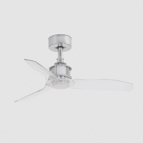 Ventilador JUSTFAN 91 cm Cromo/transparente con motor DC, 33426 faro